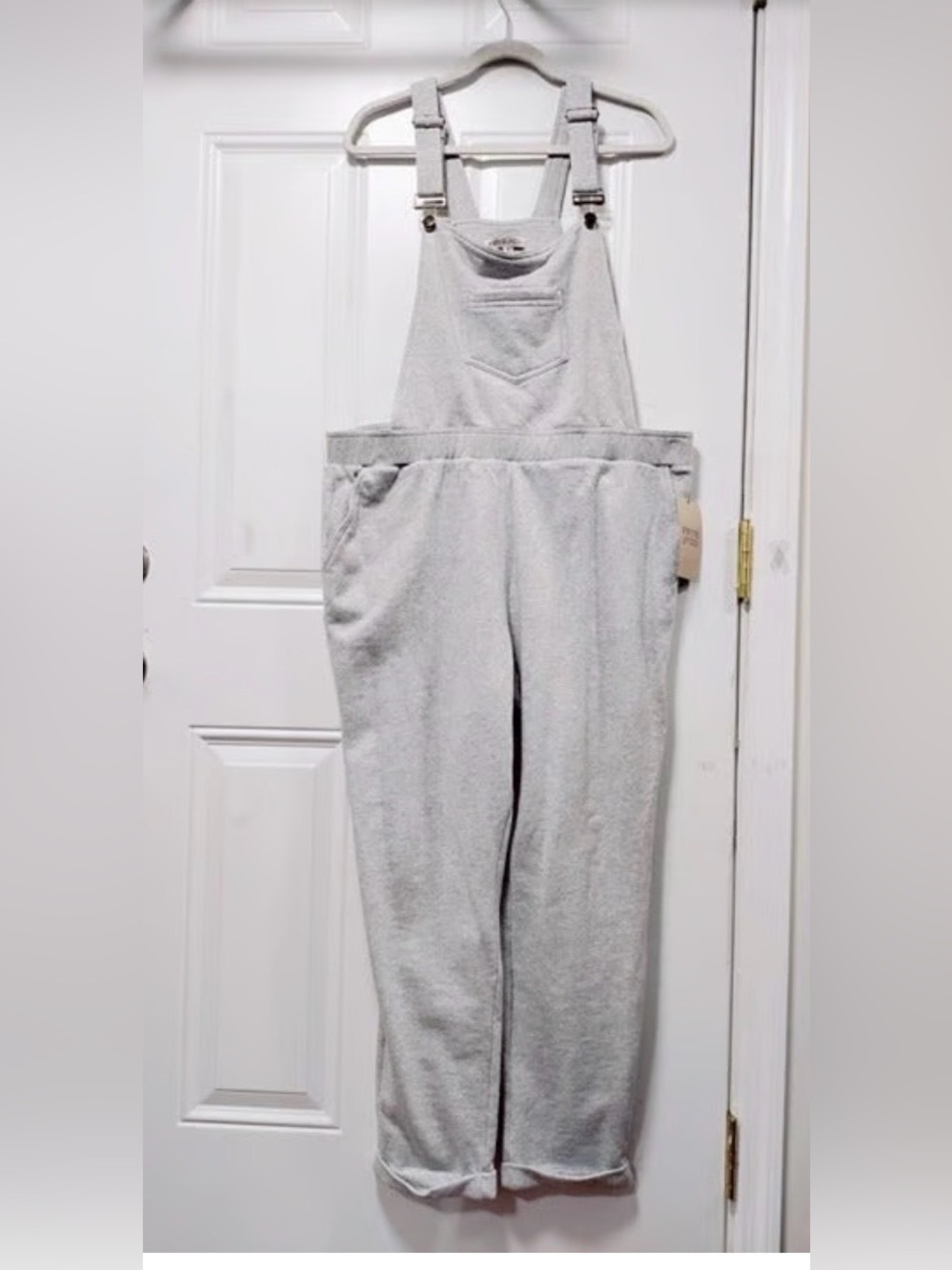 Gray Jumpsuit with Adjustable Straps FRYE AND CO , sweatshirt overalls L